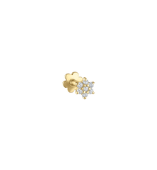 Maria Tash Diamond Flower Threaded Stud Earring 14K