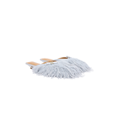GANNI Sue Ostrich Fur Kitten Heel