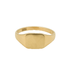 Pinky Signet Ring Square 14K