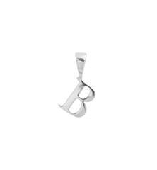 Initial Necklace Charm Silver