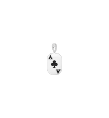 Ace Of Clubs Charm Silver