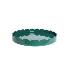 Addison Ross Green Round Scallop Tray Large