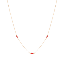 Blood Coral Necklace 14K