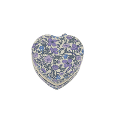 Bon Dep Liberty Lavender Heart Jewellery Box Flowers