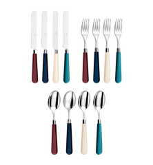 Cutlery Set 12 Pieces - Bordeaux Multicolour Set