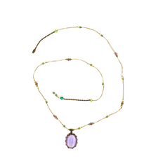 Sharing Amethyst Short Tibetan Necklace
