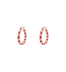 Sweet Berry Hoop Earrings Gold Plated