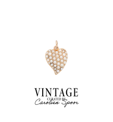 Vintage Pearl Witch's Heart Pendant