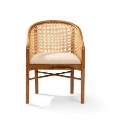 Bali Wooden & Linen Dining Chair