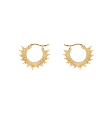 Rising Sun Ring Earrings Goldplated